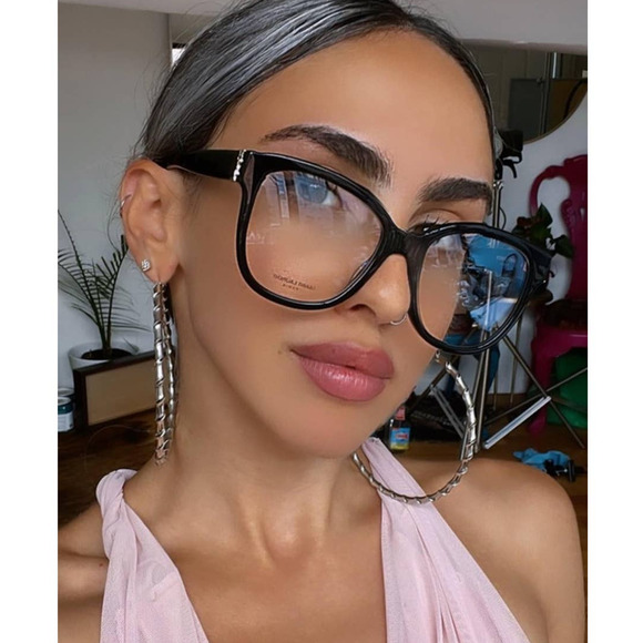 NEW Saint Laurent SLM97 001 Black Oversized Eyeglasses Frames - Picture 1 of 7